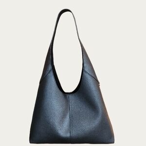 Viral Target Universal Thread Black Faux Leather Hobo EUC